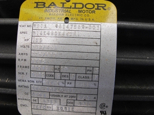MOTOR, ELECTRIC TYPE, 100 HORSEPOWER, 460 VOLT ELEC RATING, 1776 RPM, 405TS FRAME, 113 FULL LOAD AMPS, TEFC ENCLOSURE. 2-240 W, 240 VOLTS SPACE HEATERS WIRED IN PARALLEL. ONLY TWO LEADS WIRED INTO THE TERMINAL BOX. PART # M4400TS (W-44) LOADING & HANDLING FEE $15-